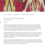 ALBUQUERQUE JOURNAL: Uzbek workshop revives traditional ikat