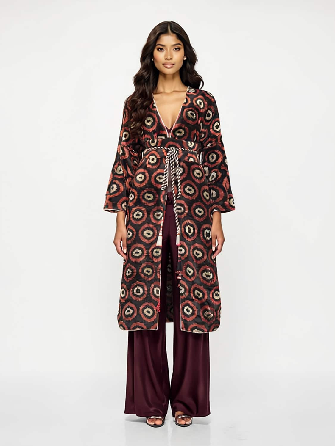 Silk Ikat Velvet Robe