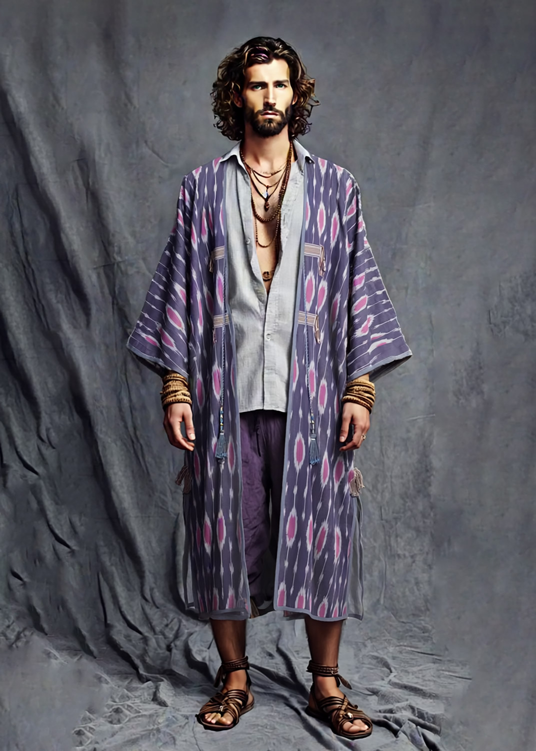 Ikat Robe for Men