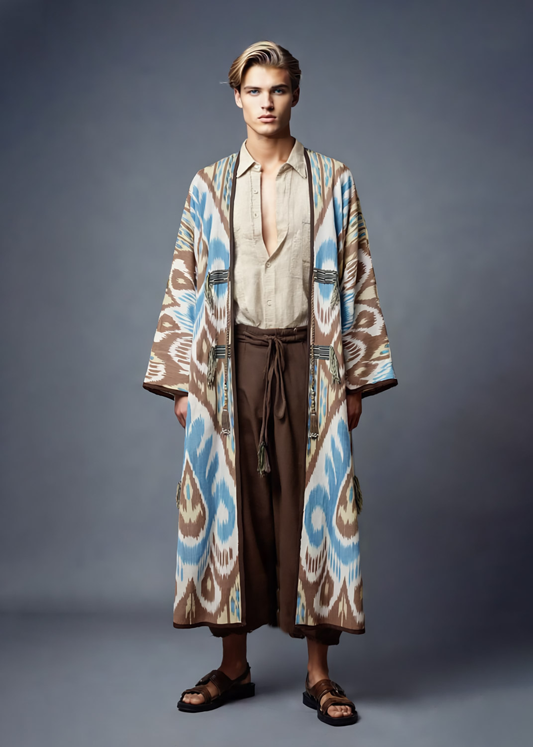 Ikat Robe for Men